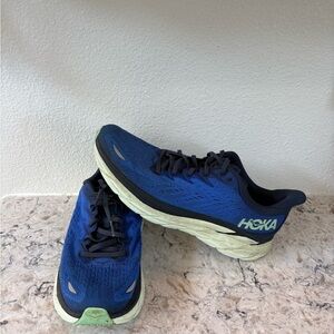 Hoka Blue and Black Athletic Sneakers